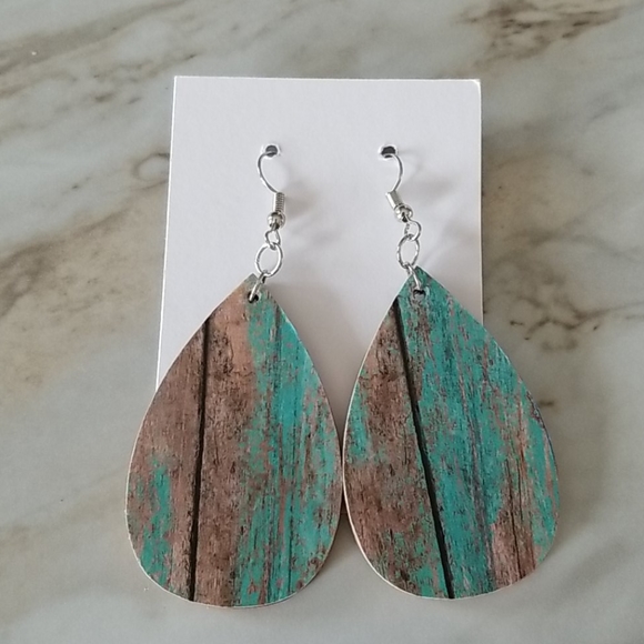 Jewelry - Wooden Teardrop Earrings